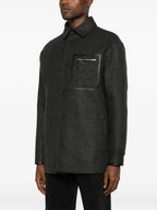 Camisas Chaqueta Camisa de Lana Fendi Gris Homme