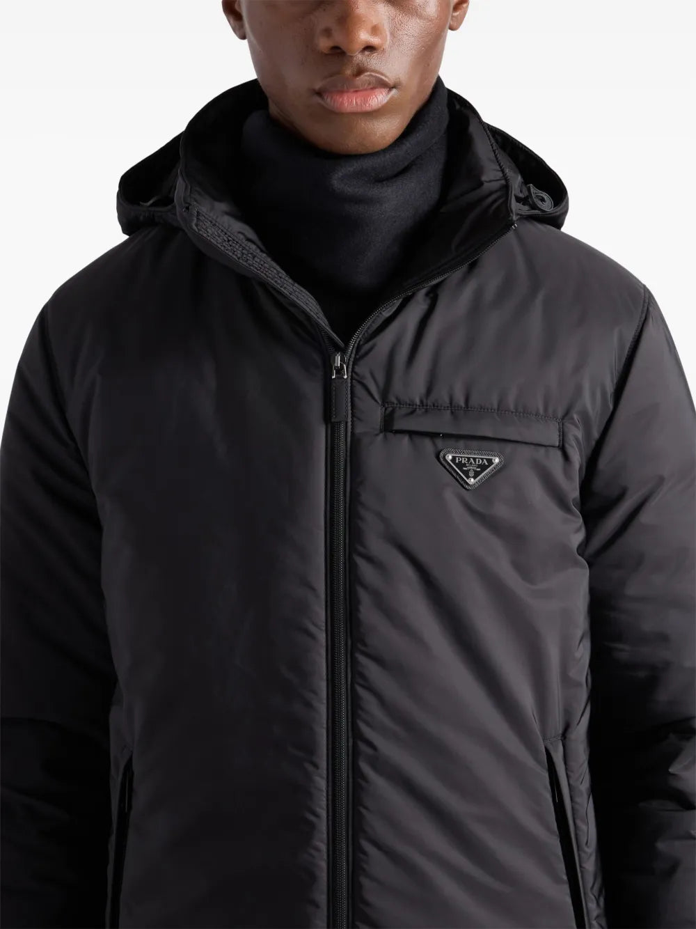 Coats Re-Nylon Jacket Prada Black Homme