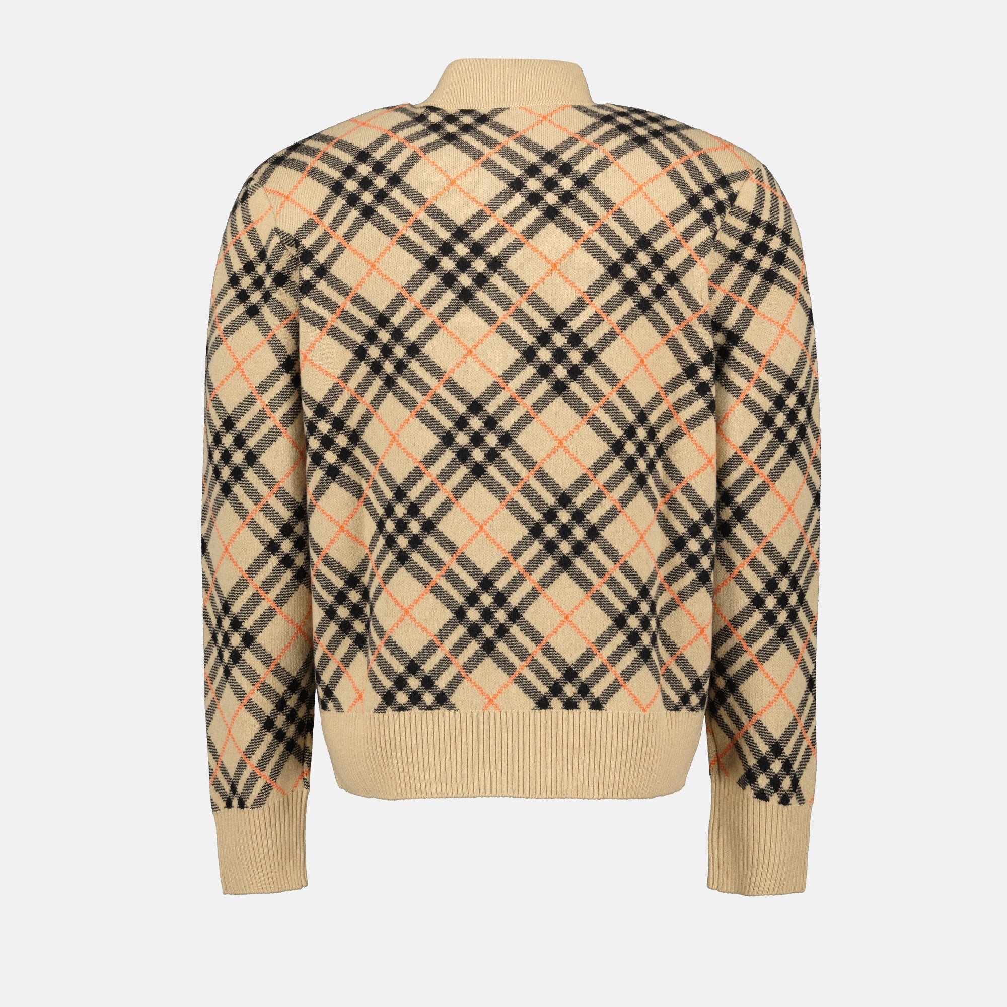 Chaquetas Bomber de Cachemira a Cuadros Burberry Beige Homme