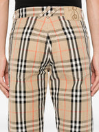 Pantalons Pantalon à carreaux Burberry Beige Homme