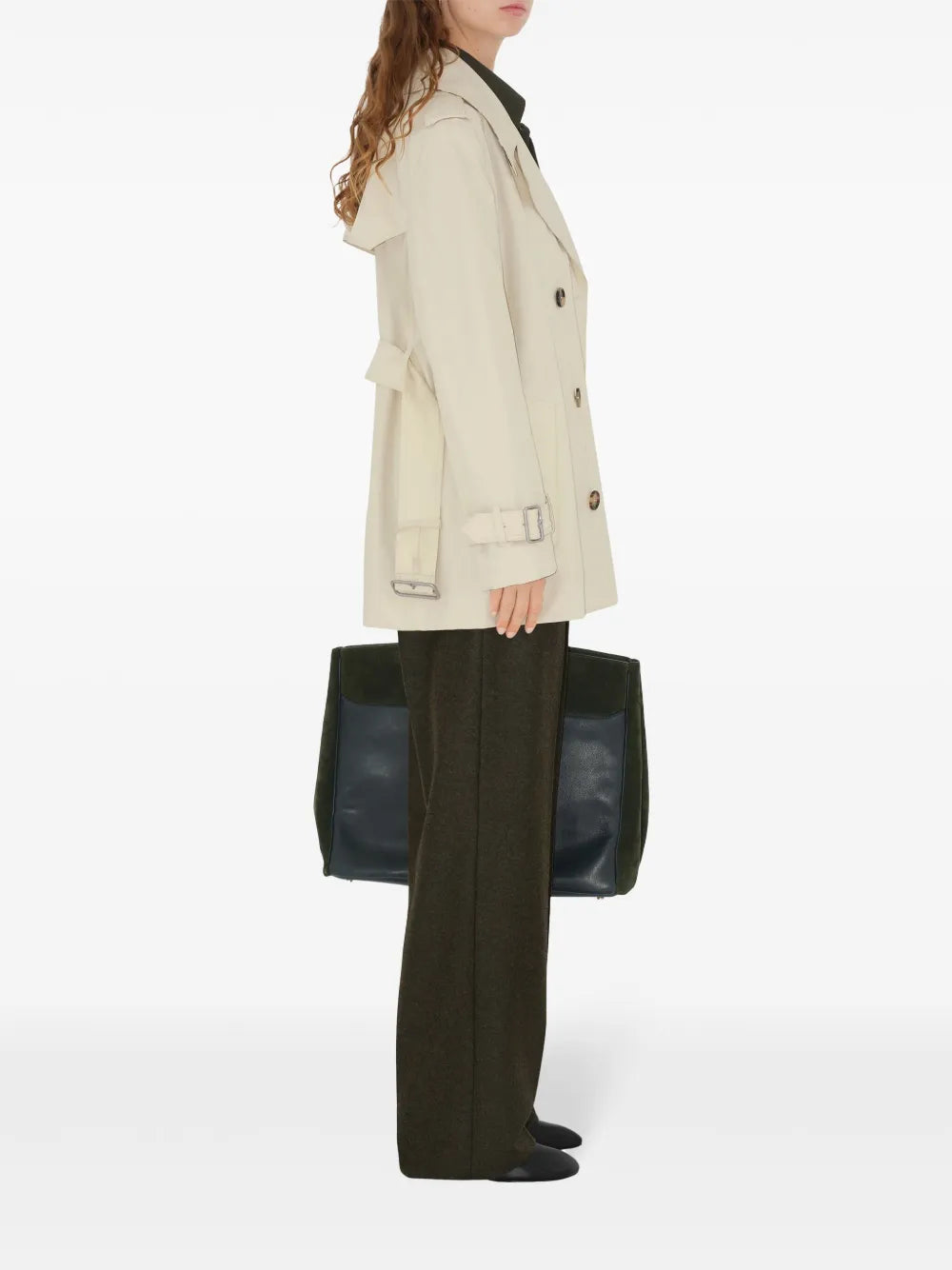 Manteaux Trench-coat en gabardine Burberry Blanc Femme