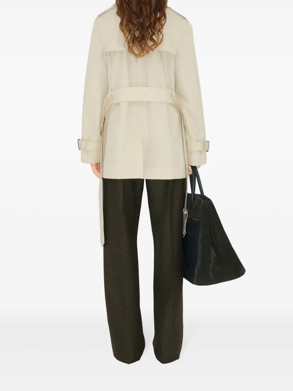 Manteaux Trench-coat en gabardine Burberry Blanc Femme