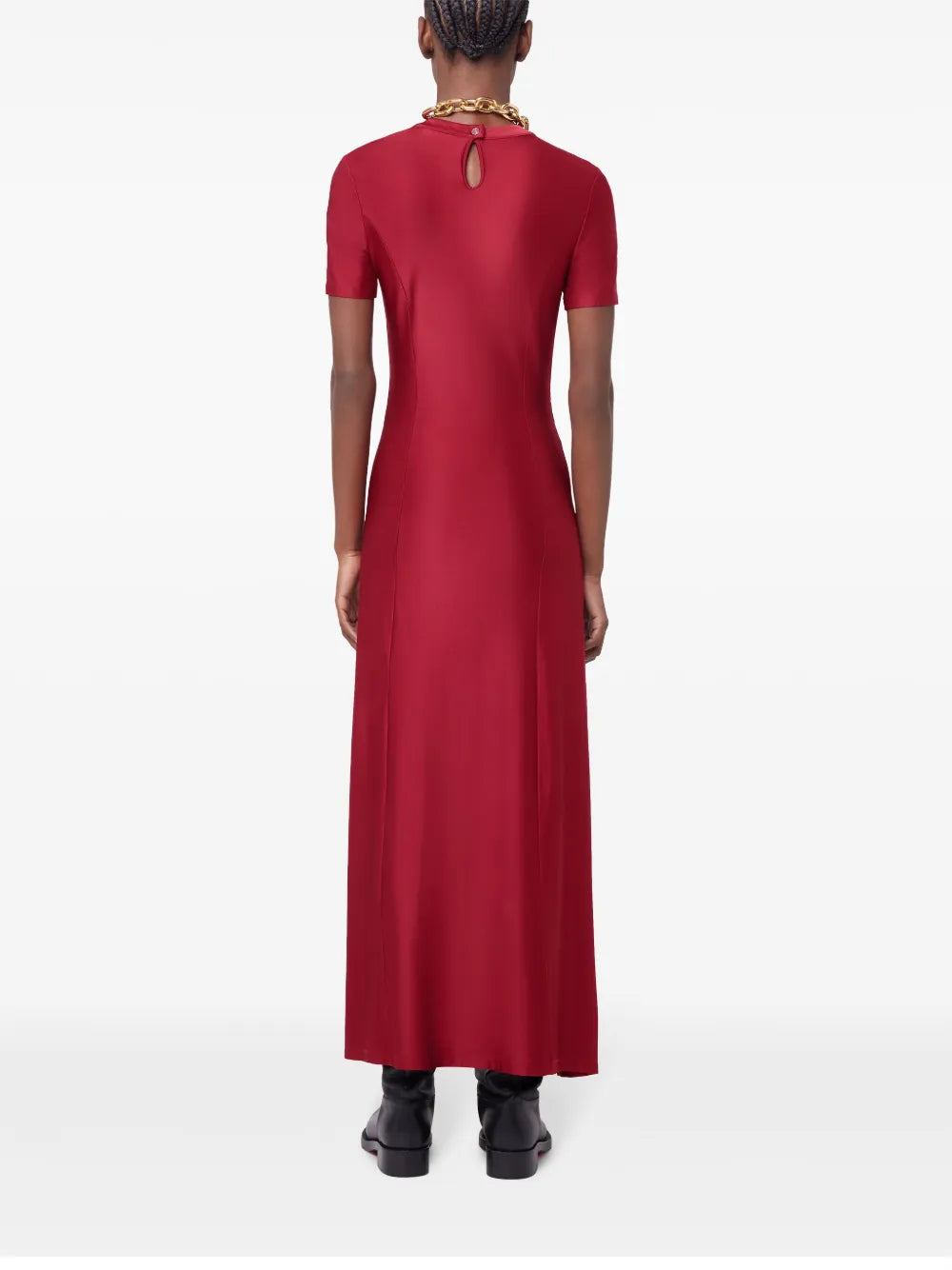 Robes Robe drapée en lurex Rabanne Rouge Femme