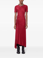 Robes Robe drapée en lurex Rabanne Rouge Femme