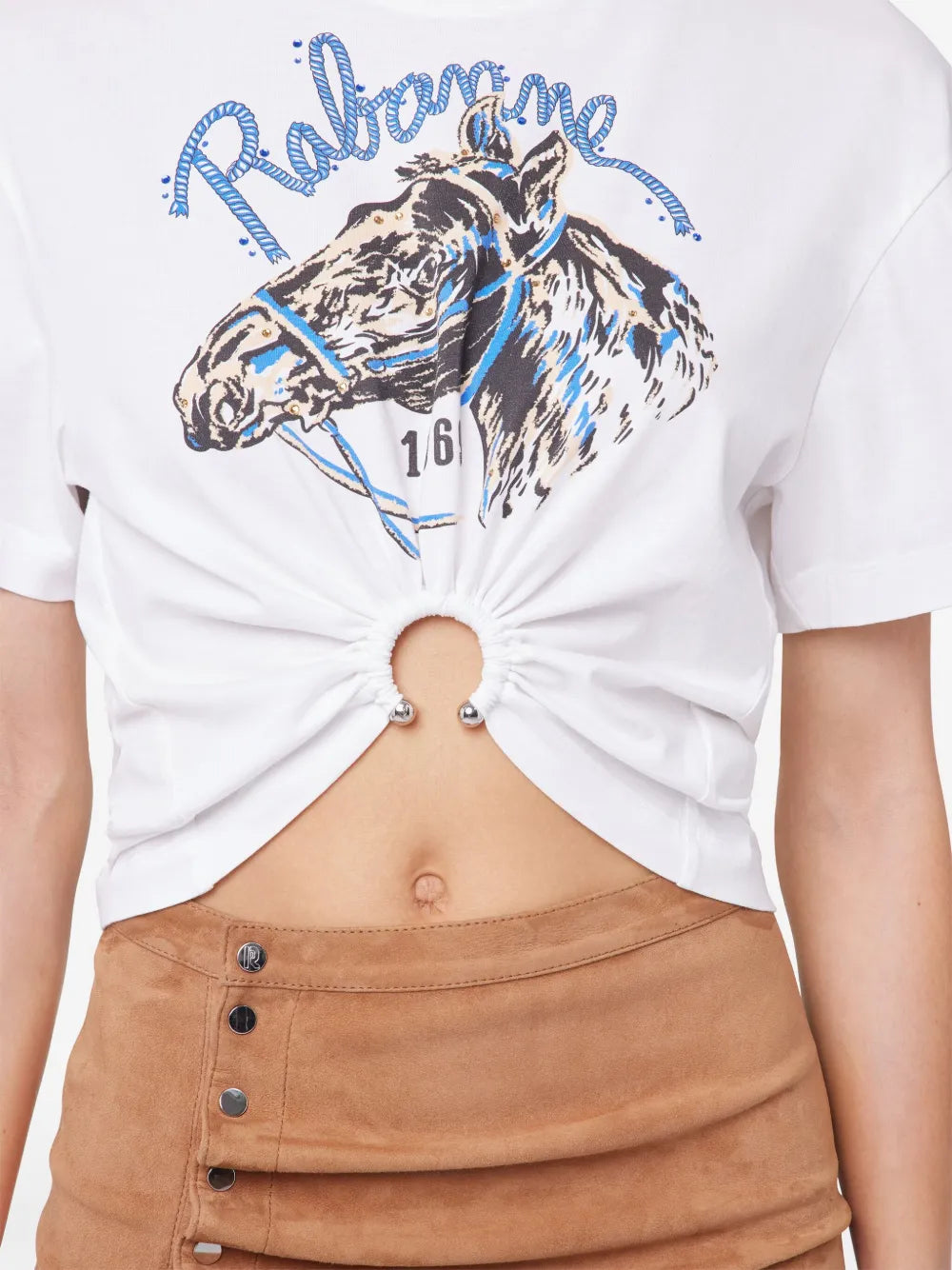 T-shirts Printed White T-shirt Rabanne White Femme