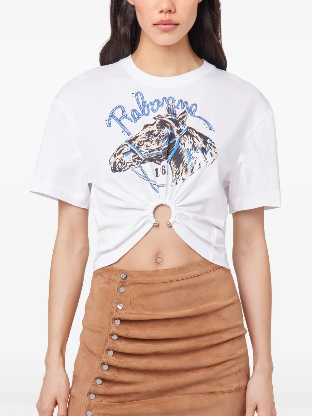 T-shirts Printed White T-shirt Rabanne White Femme
