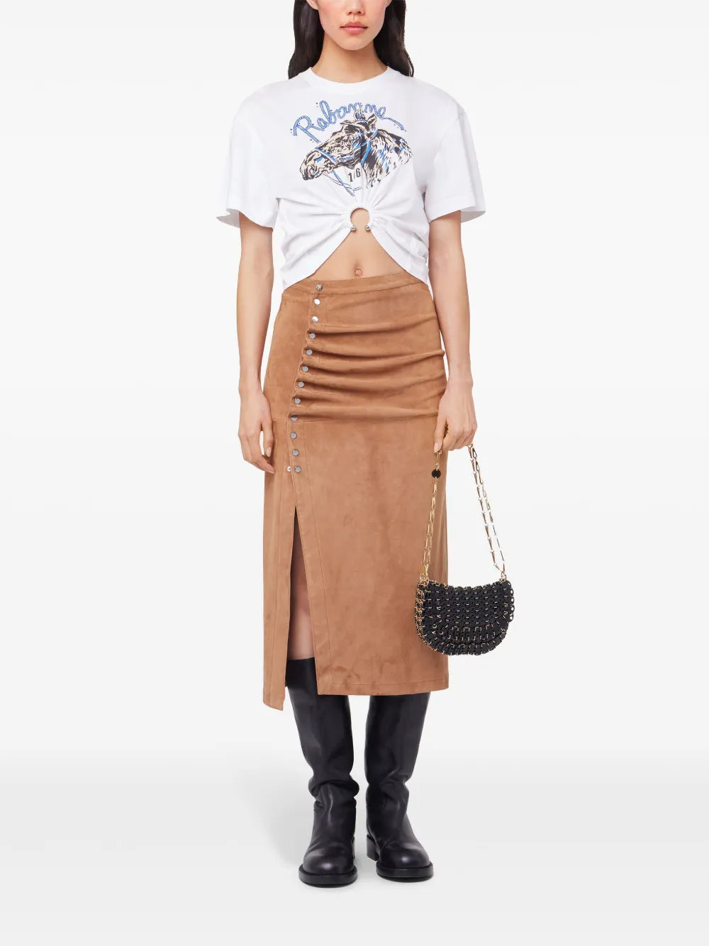 T-shirts Printed White T-shirt Rabanne White Femme