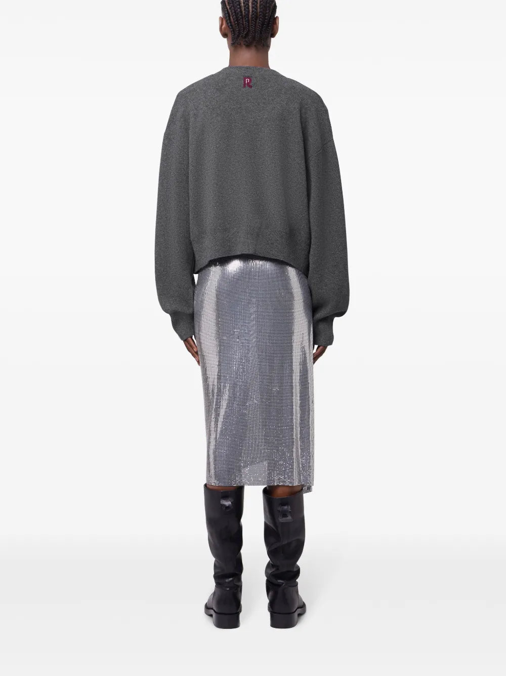 Knitwear Wool and Cashmere Cardigan Rabanne Gray Femme