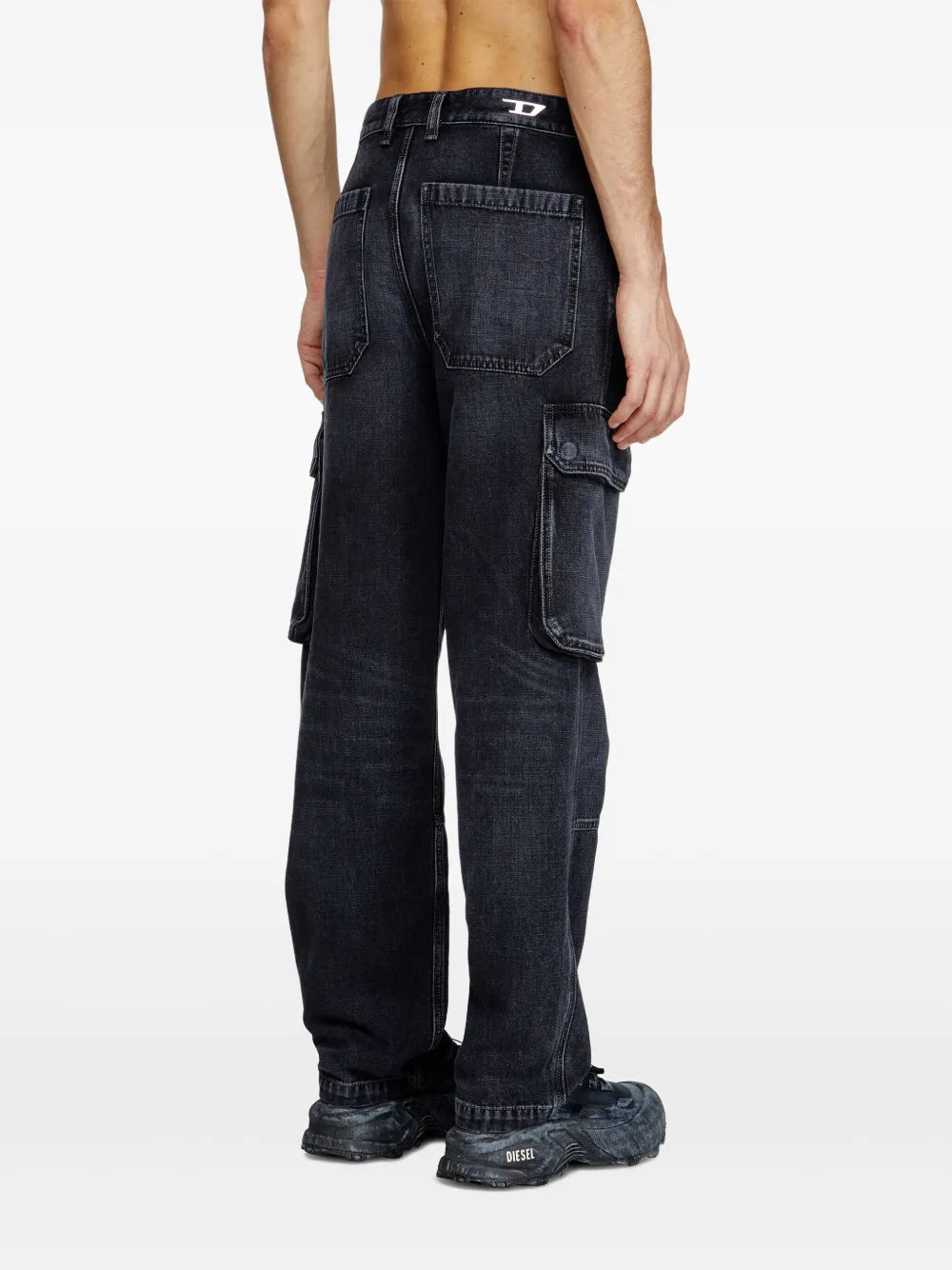 Pantalones Jeans Cargo de Mezclilla Diesel Negro Homme
