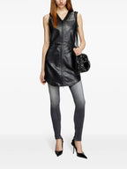 Vestidos Vestido de Cuero L-Ilith Diesel Negro Mujeres