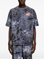 T-shirt T-Shirt Stampata T-Boxt-R12 Diesel Blu Uomini