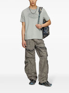 T-shirts T-shirt gris T-Adjust-Bigoval Diesel Gris Homme