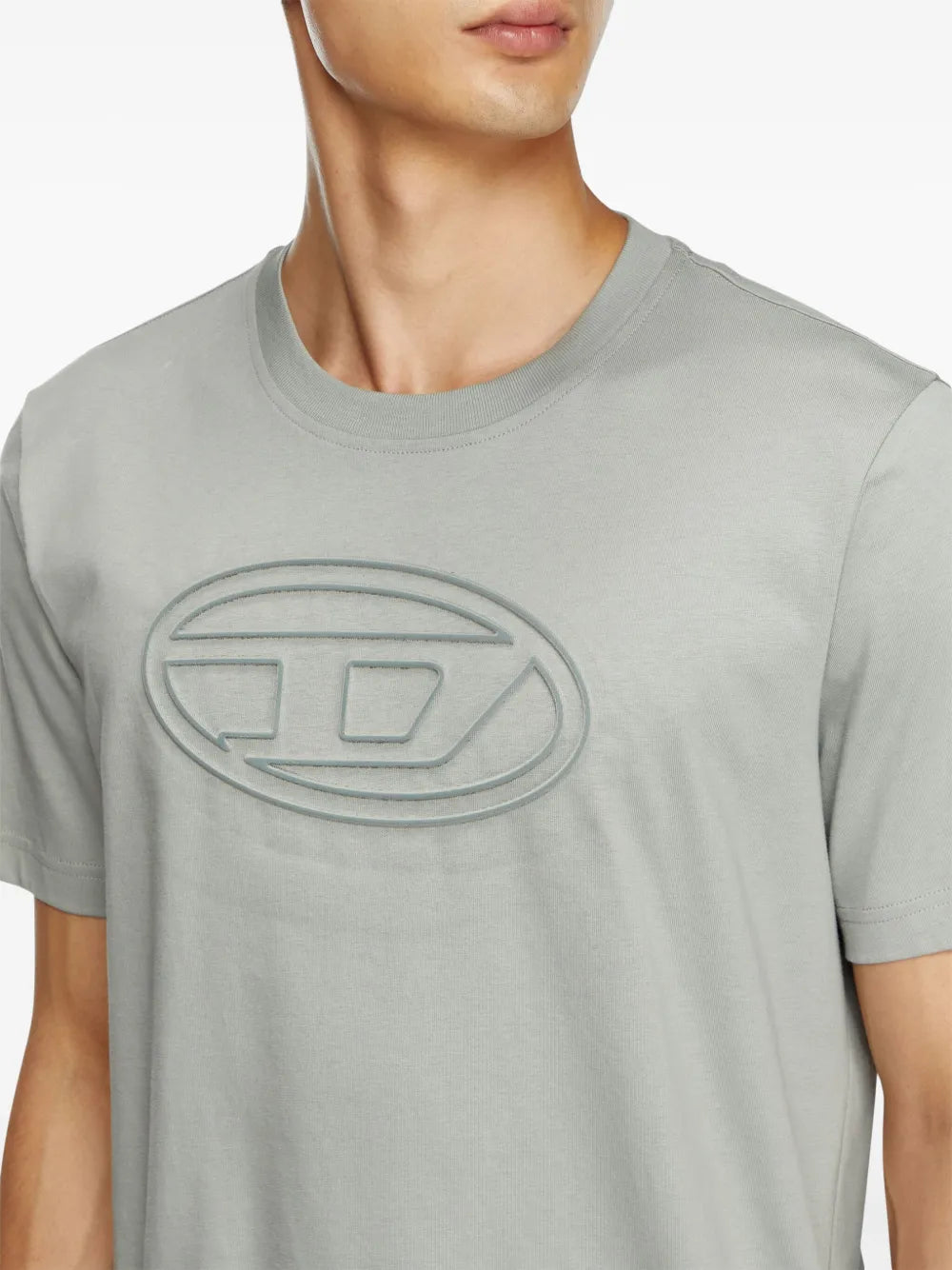 T-shirts T-shirt gris T-Adjust-Bigoval Diesel Gris Homme