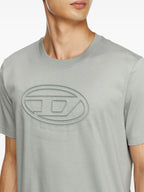 T-shirts T-shirt gris T-Adjust-Bigoval Diesel Gris Homme