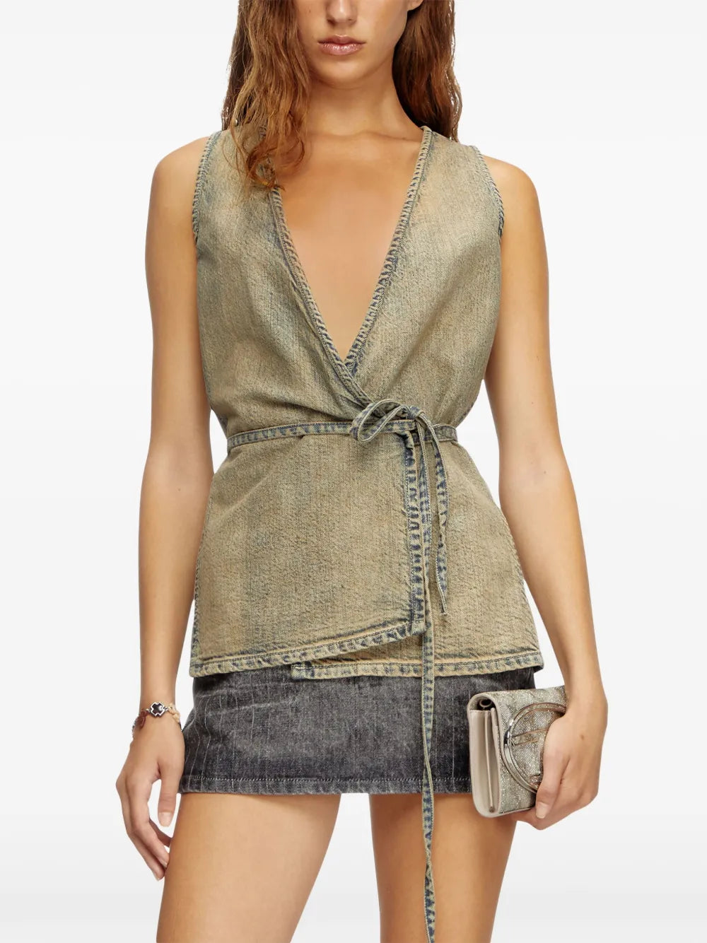 Tops D-Vern Tank Top Diesel Gray Femme