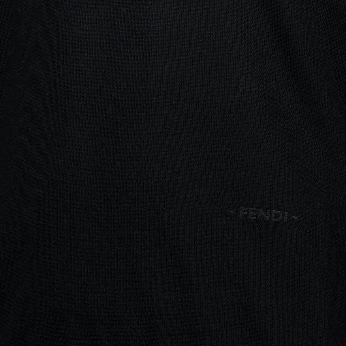 Maille Pull noir en laine fine Fendi Noir Homme