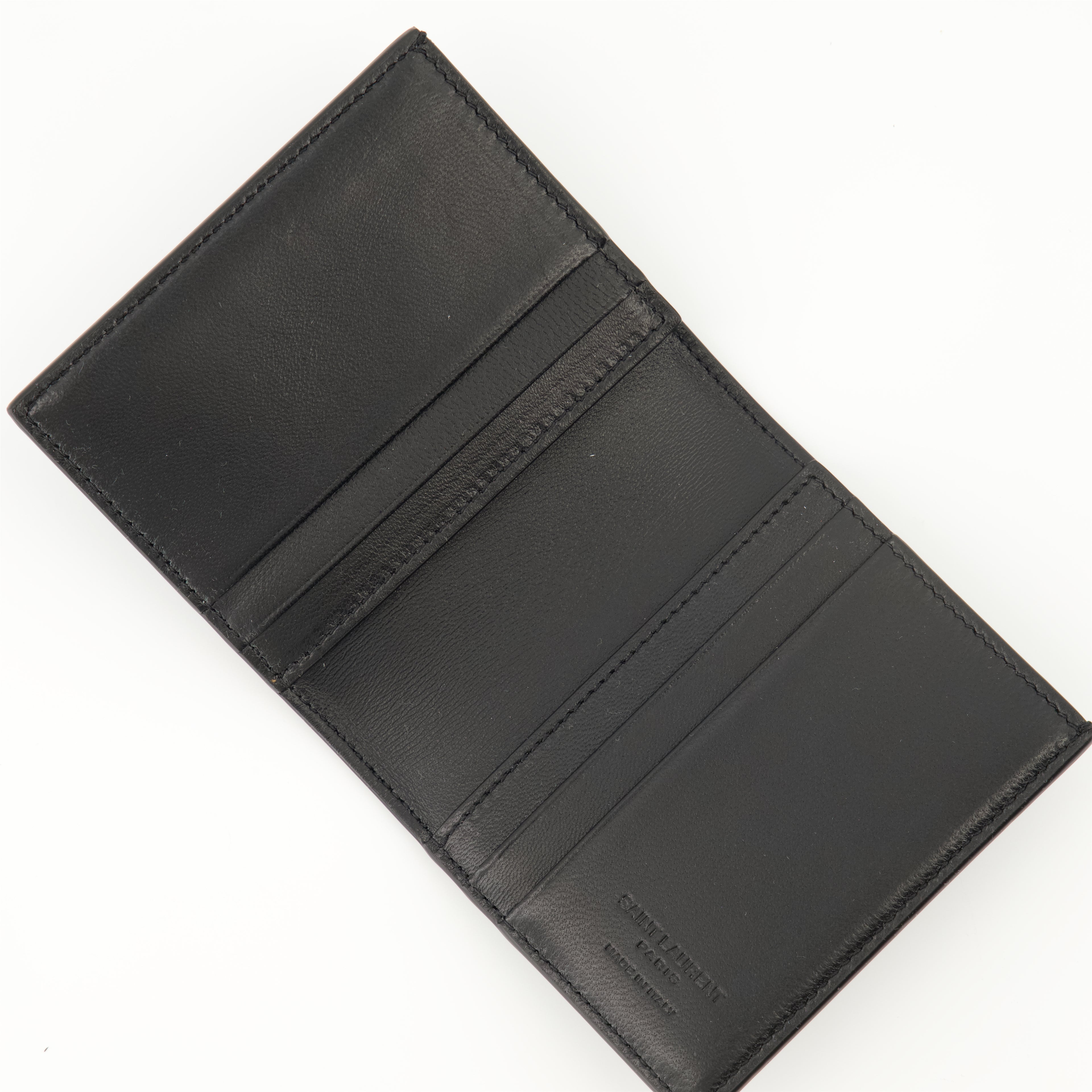 Small leather goods Reversible Cardholder Saint Laurent Black Homme