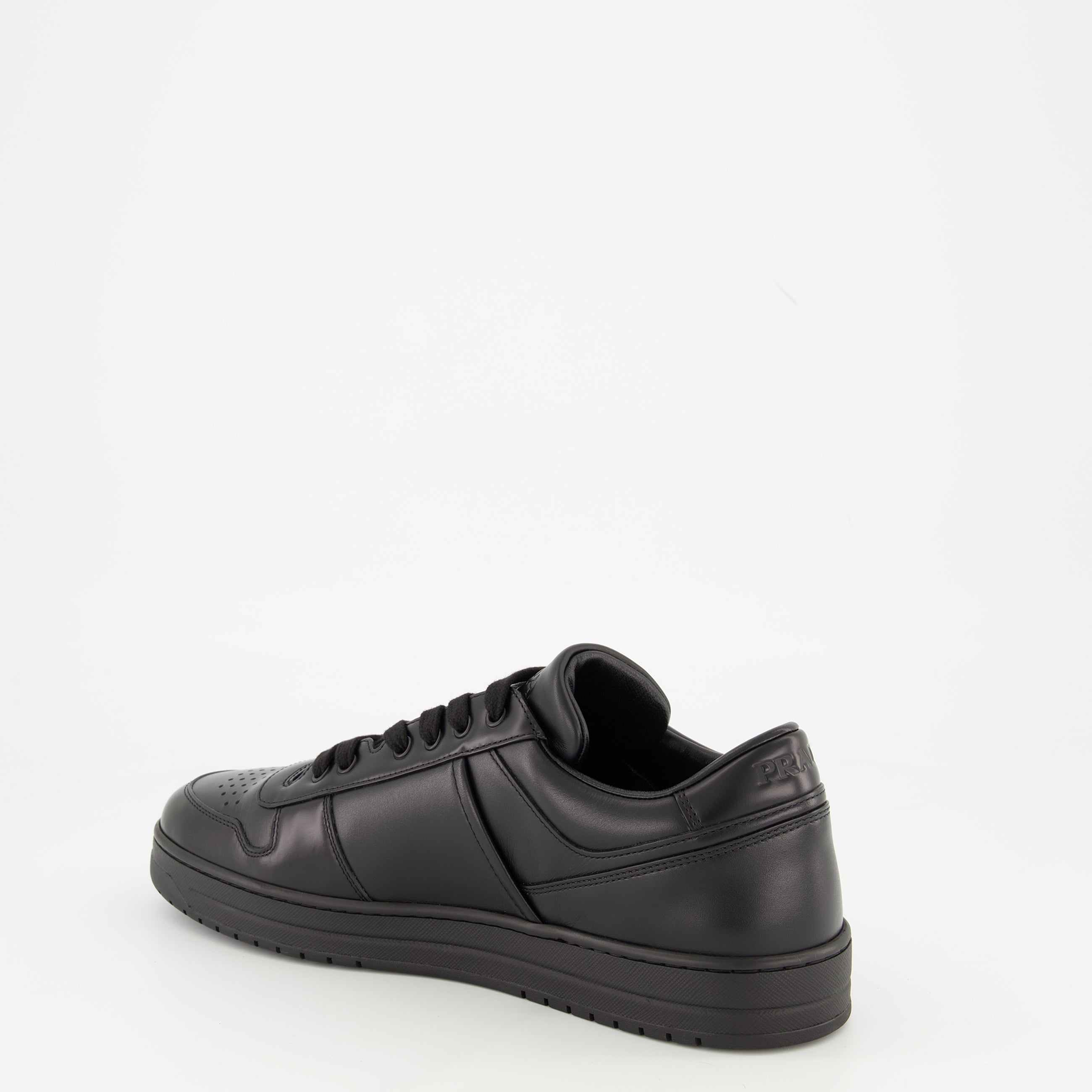 Prada Downtown Low Top Sneakers 2EE364 Black Leather Size UK 9.5 Downtown sneakers in black nappa leather | Cumini main image 4