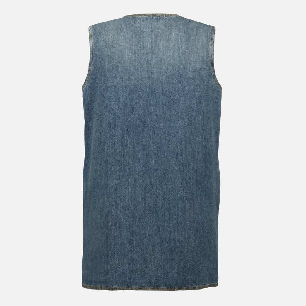 Immagine del vestito in denim del marchio Mm6 per donna - Autunno-Inverno 2025 - Vista Posteriore