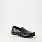 Mocassini Mocassini in Pelle Verniciata Saint Laurent Nero Homme