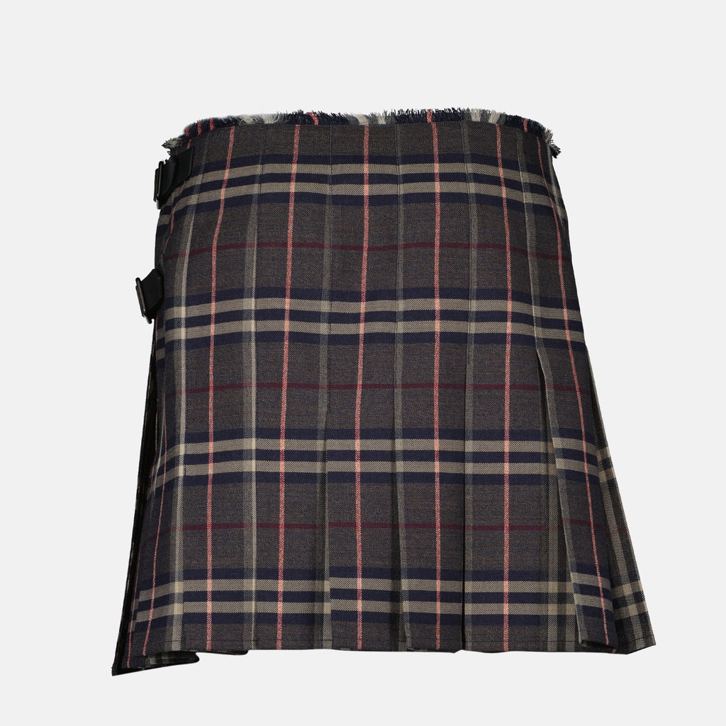 Jupes Kilt à carreaux Check Burberry Gris Femme
