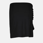 Faldas Falda Drapeada Rabanne Negro Mujeres