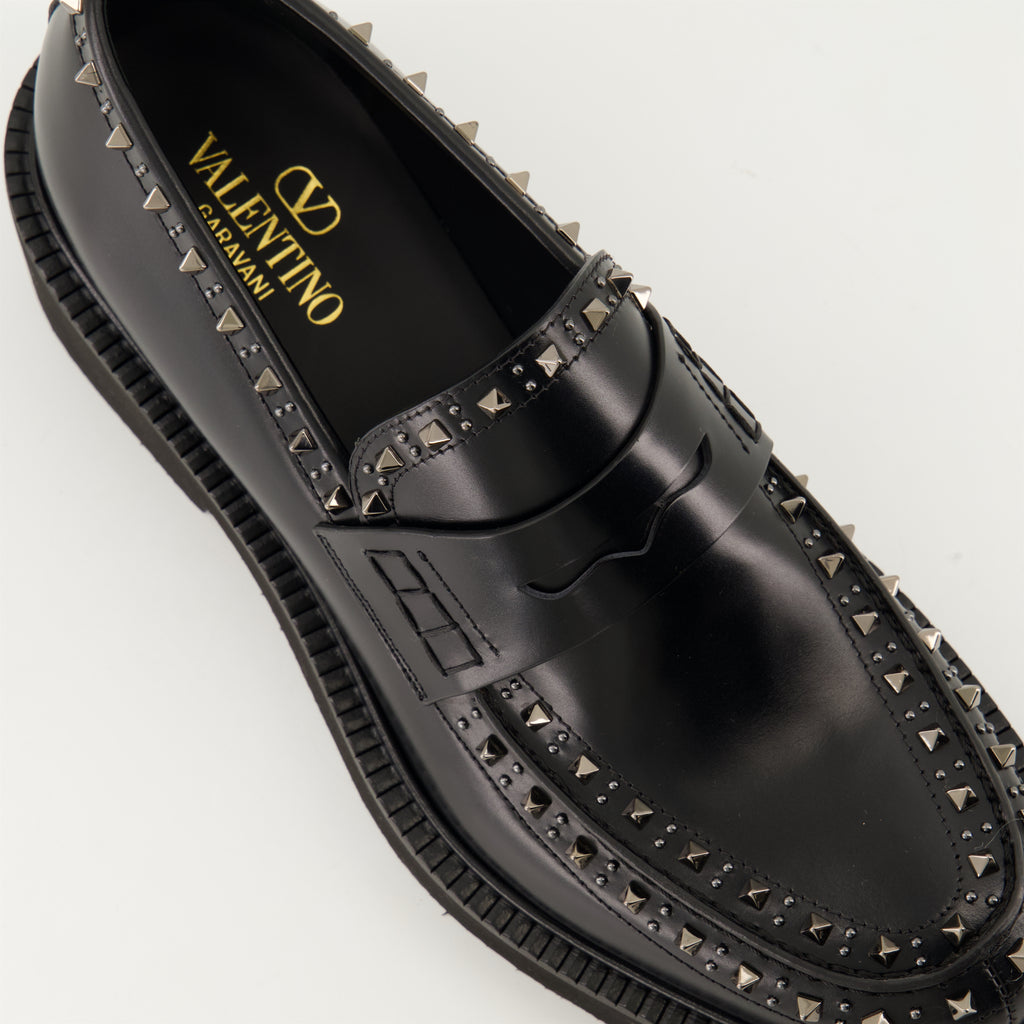 Mocassins Mocassins Gentleglam en cuir Valentino Garavani Noir Homme