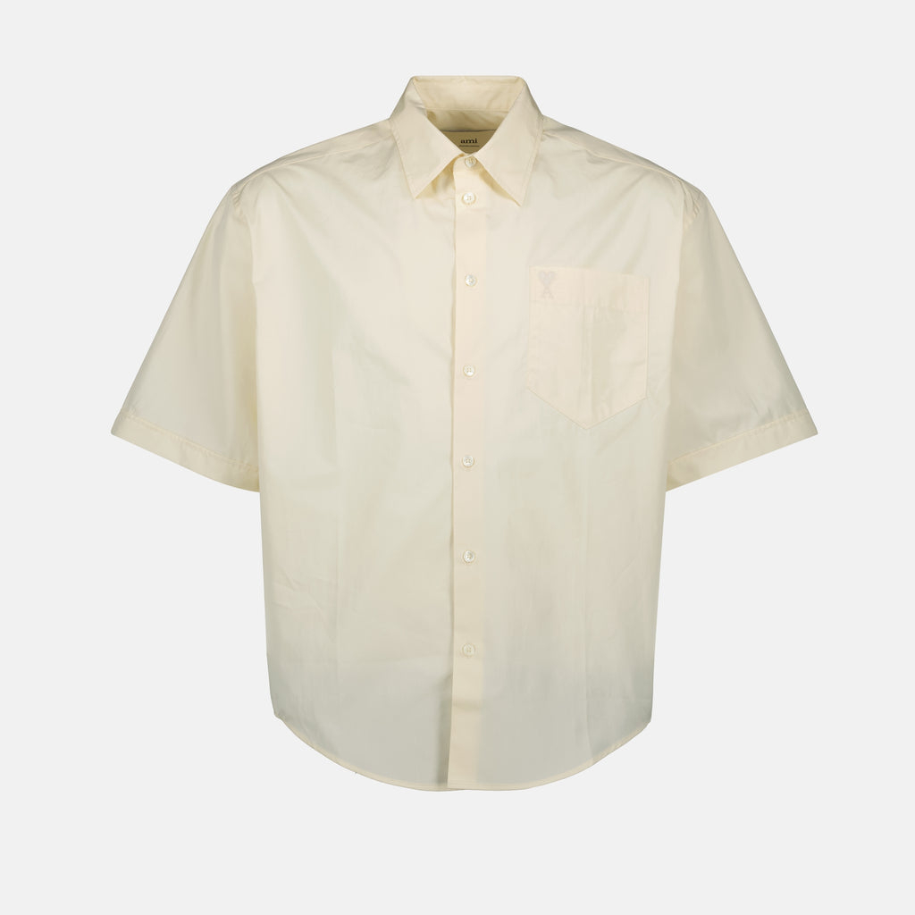 Chemises Chemise en coton Ami PARIS Jaune Homme