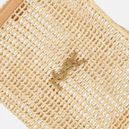 Sacs cabas Sac Oxalis en raphia Saint Laurent Beige Femme