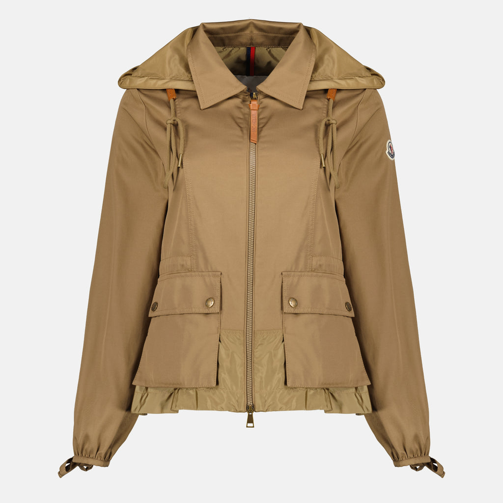 Vestes Adenium Hooded Jacket in Cotton Gabardine Moncler Marron Femme