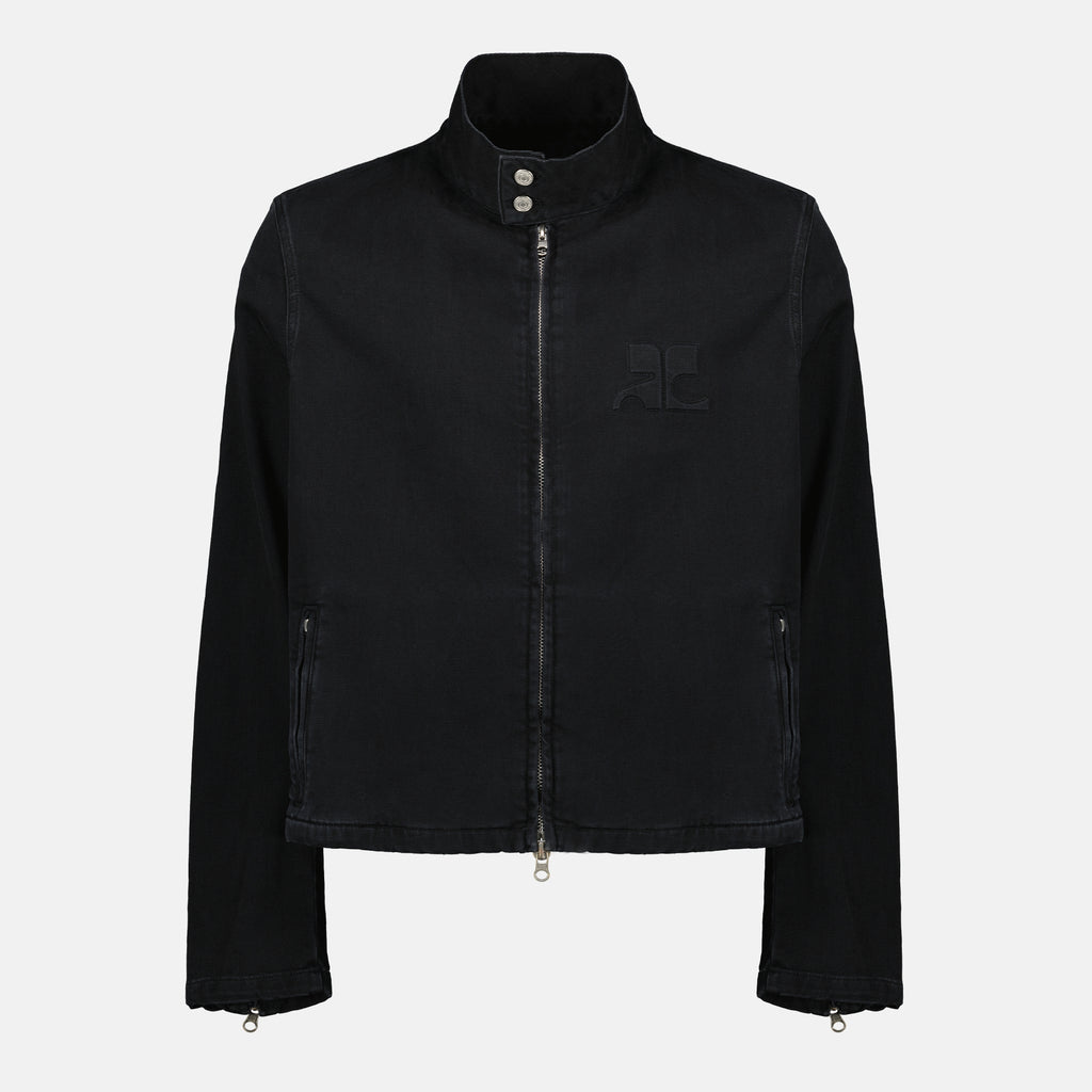 Image de l'article Veste City en denim noir de la marque Courrèges pour Homme - Saison Printemps-Été 2026 - Vue de Face