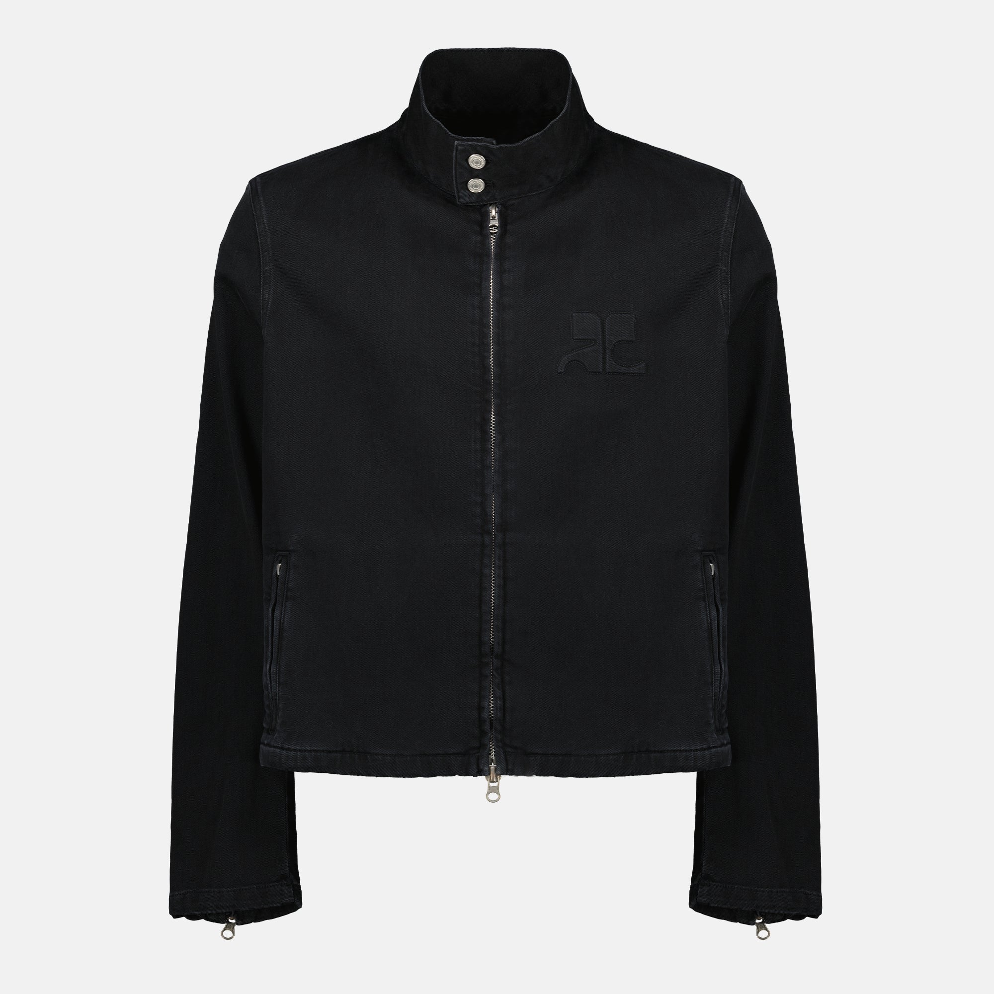 Image de l'article Veste City en denim noir de la marque Courrèges pour Homme - Saison Printemps-Été 2026 - Vue de Face