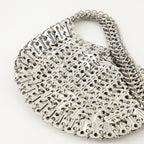 Handtaschen und schultertaschen Ikonische 1969 Moon Bag Rabanne Silber Femme
