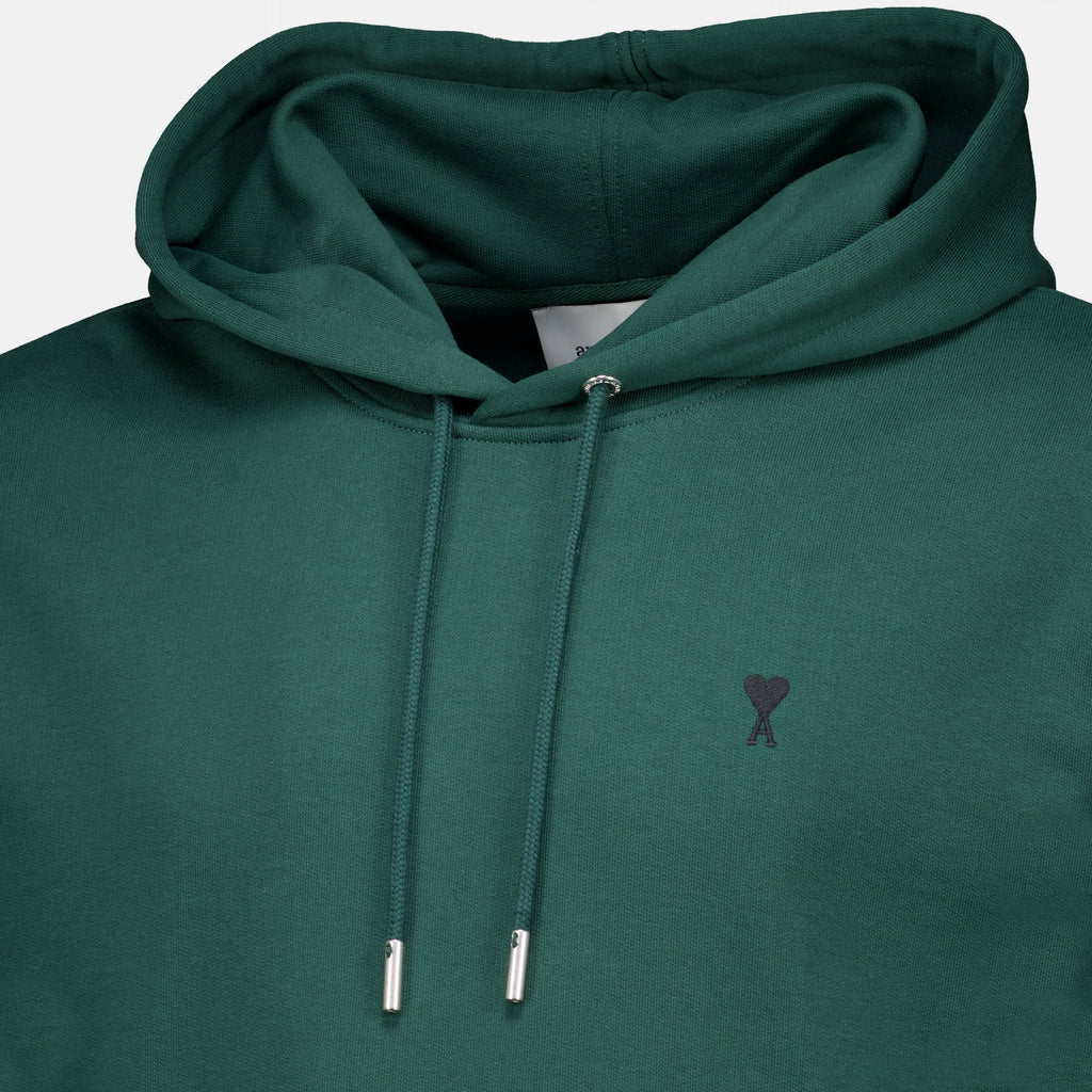 Sweatshirts 그린 후드 스웨트셔츠 Ami PARIS Vert Homme