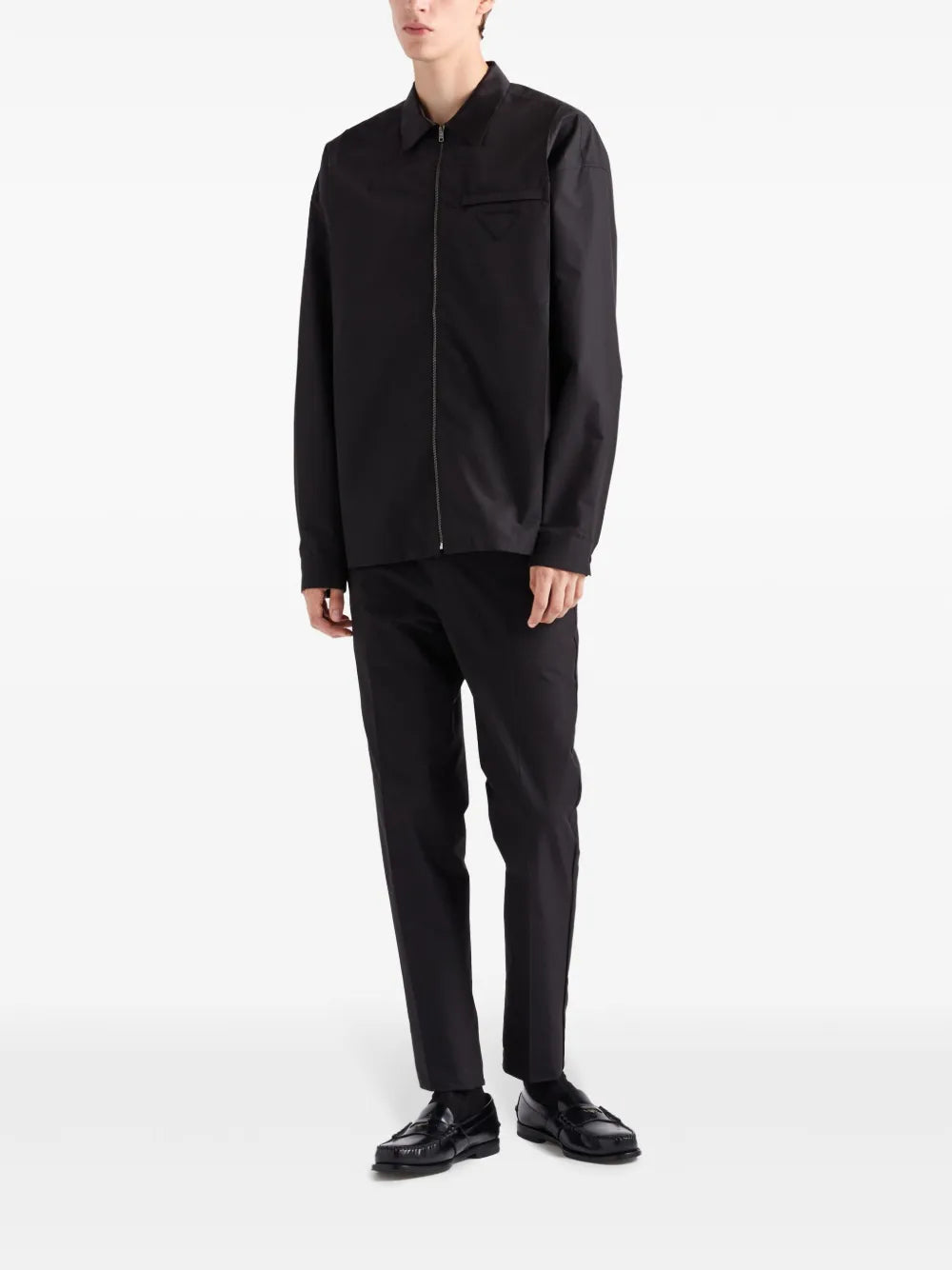 Pantaloni Pantaloni in Cotone Tecnico Prada Nero Homme