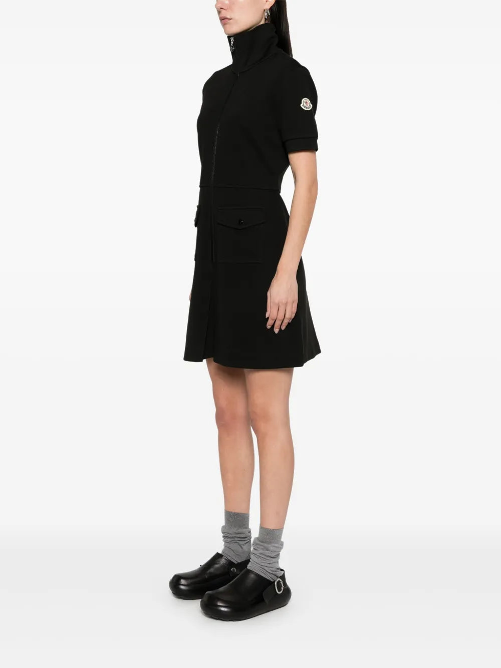 Kleider Reißverschlusskleid Moncler Schwarz Femme