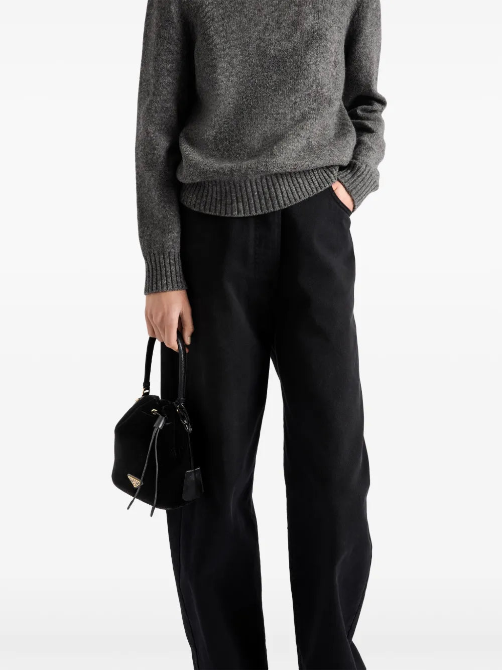 Pants Denim Jeans Prada Black Femme