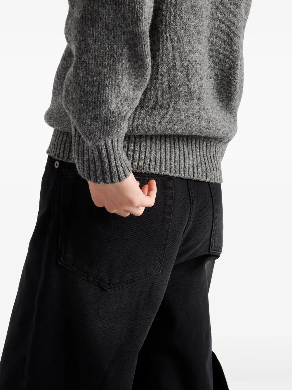 Pants Denim Jeans Prada Black Femme