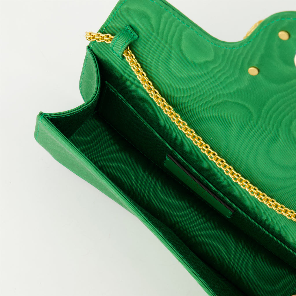 Bolsas de mão e de ombro Small Locò Bag in Moiré Valentino Garavani Verde Femme