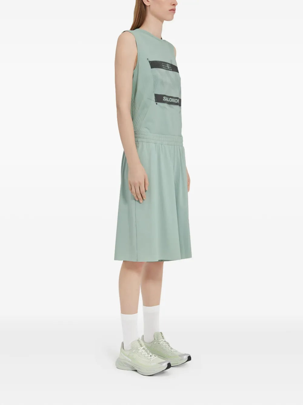 Shorts Pantalones Cortos Deportivos Mm6 Verde Femme