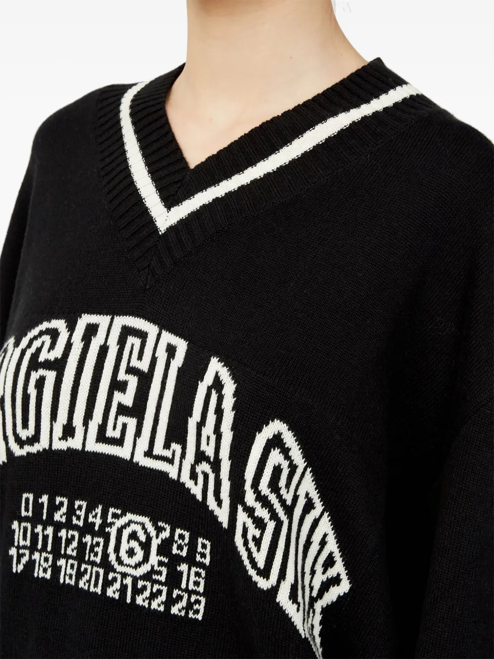 Maille Pull en laine Mm6 Noir Femme