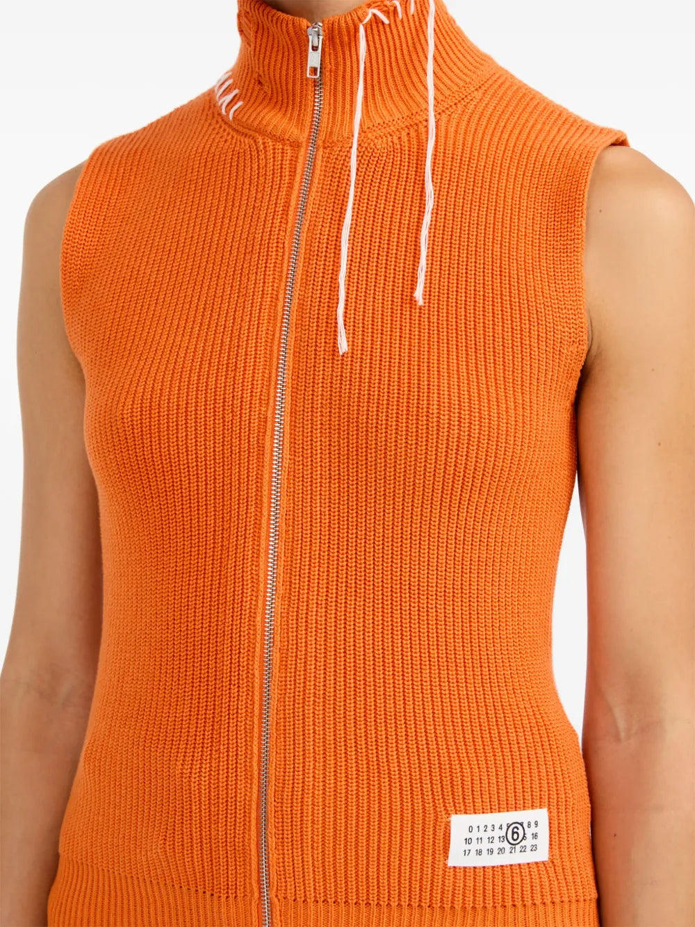 Jacken Ärmellose Strickweste Mm6 Orange Femme
