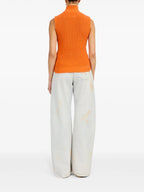Jacken Ärmellose Strickweste Mm6 Orange Femme