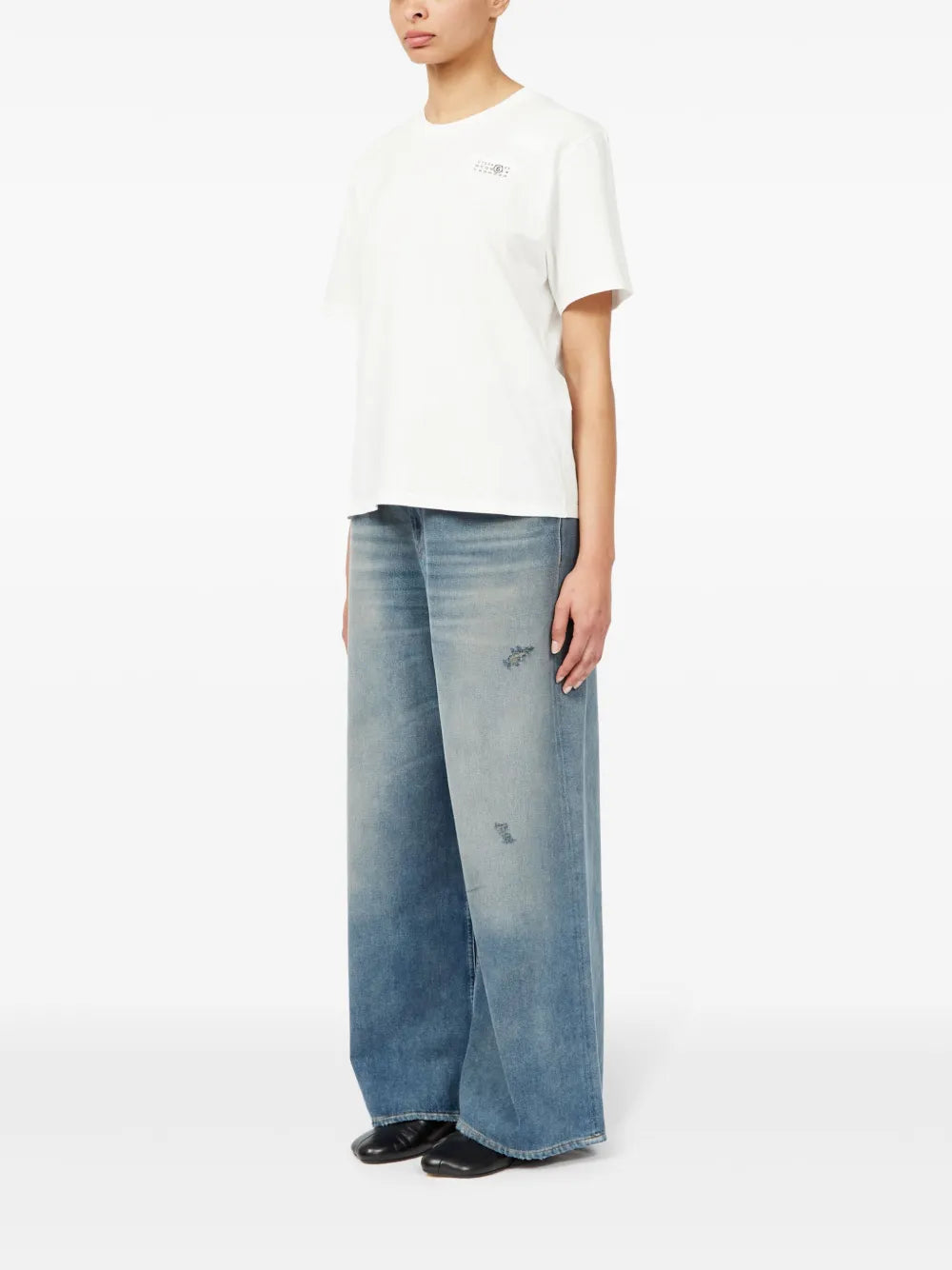 T-shirt T-shirt Numeric Mm6 Bianco Femme