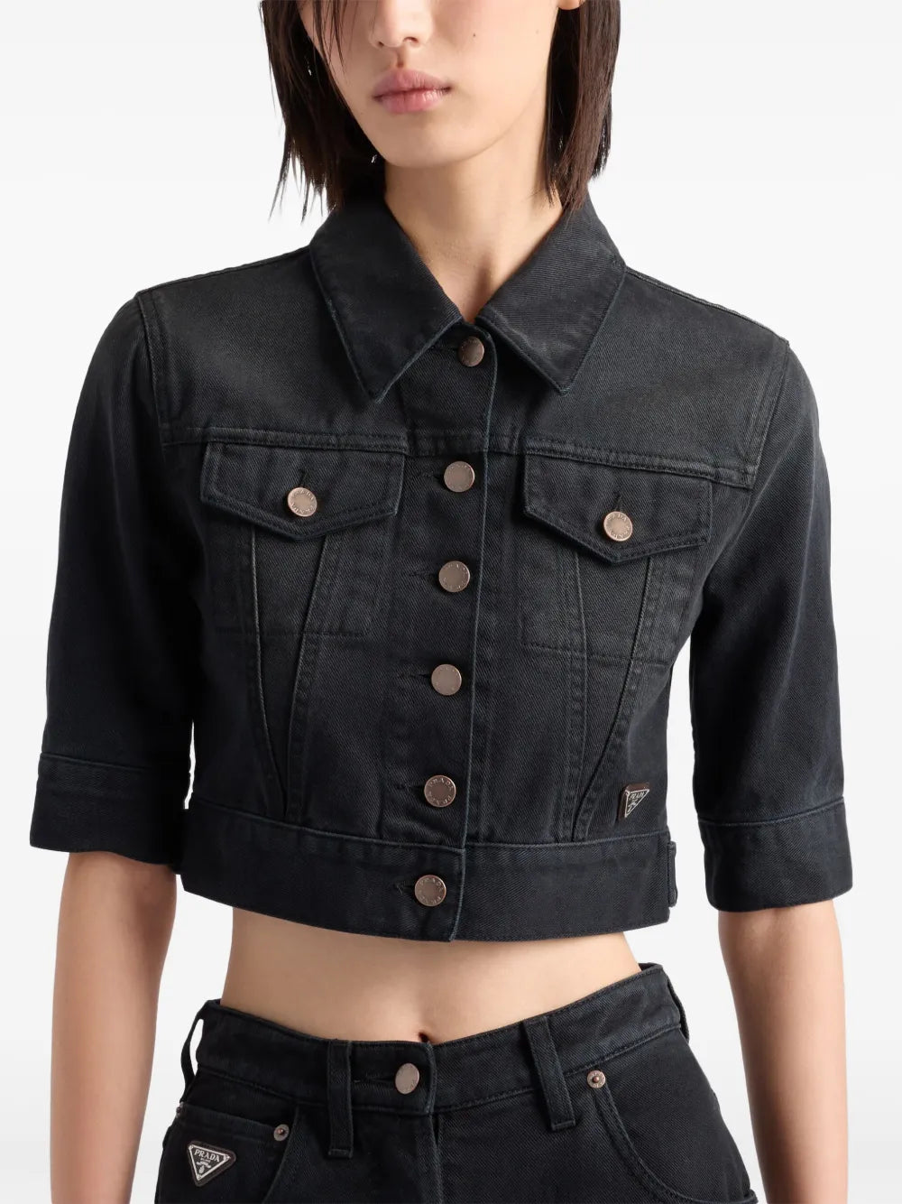 Vestes Veste en jean Prada Noir Femme