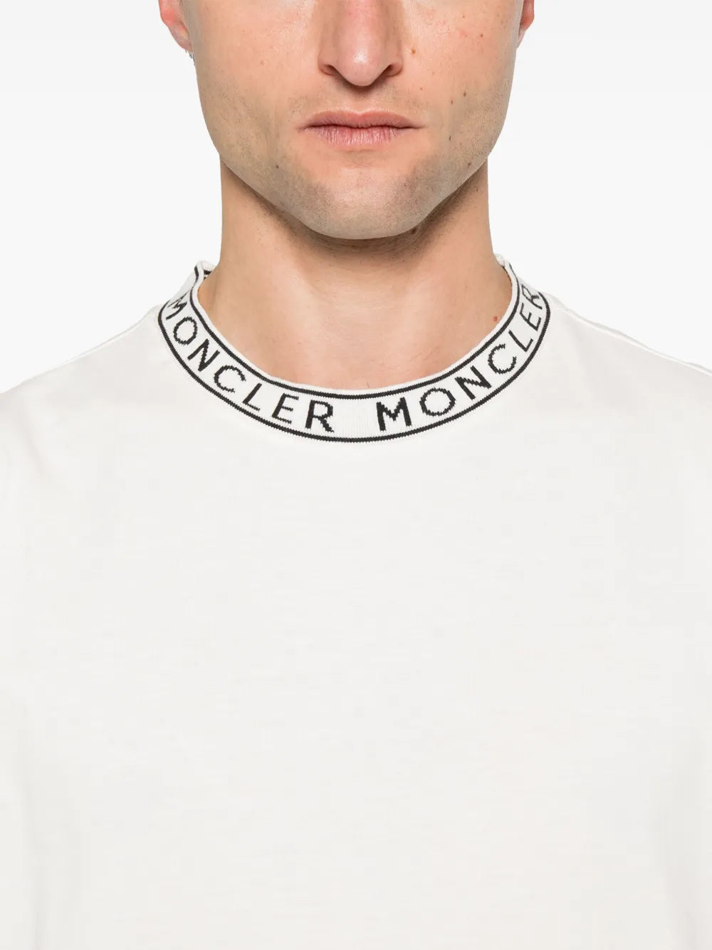 티셔츠 로고 피니시 티셔츠 Moncler 하얀색 Homme