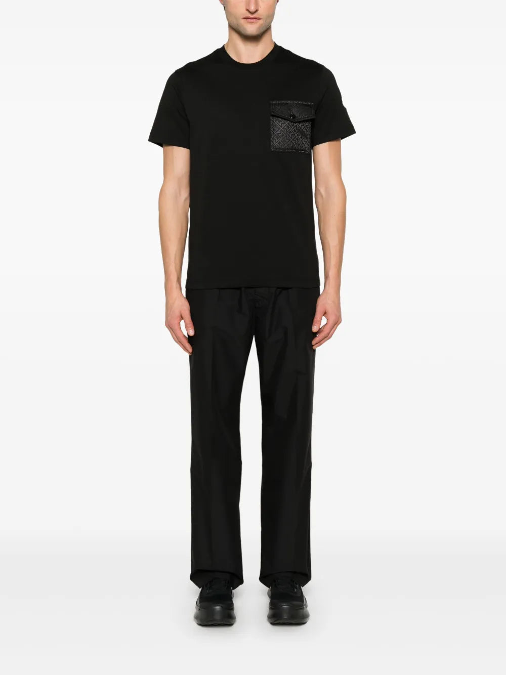 T-shirt T-shirt a Poche Monogram Moncler Nero Homme