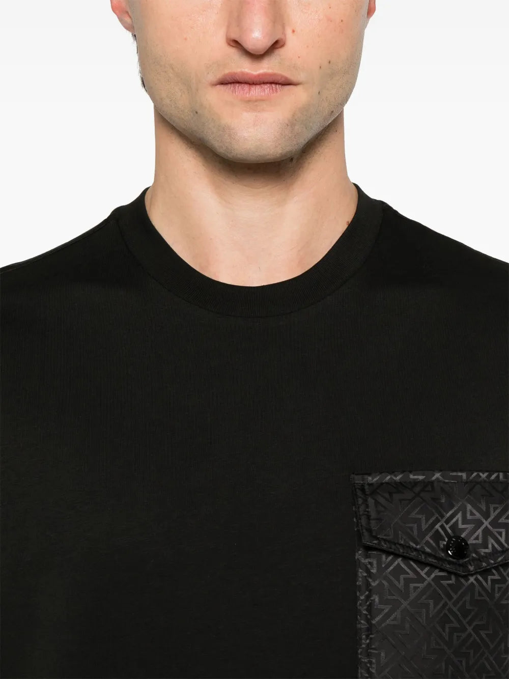 T-shirt T-shirt a Poche Monogram Moncler Nero Homme