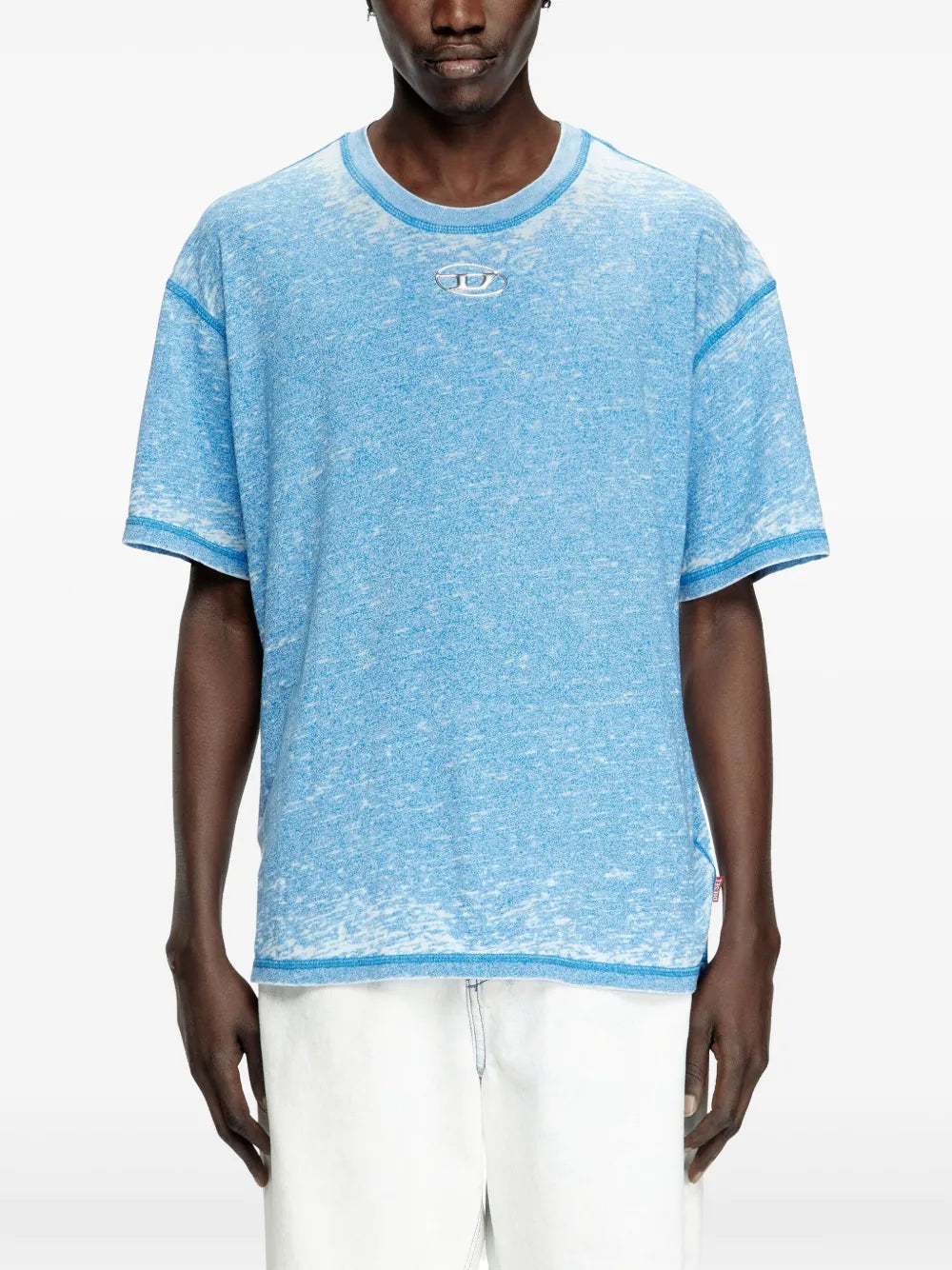 T-shirts T-shirt délavé T-boxt-pak Diesel Bleu Homme