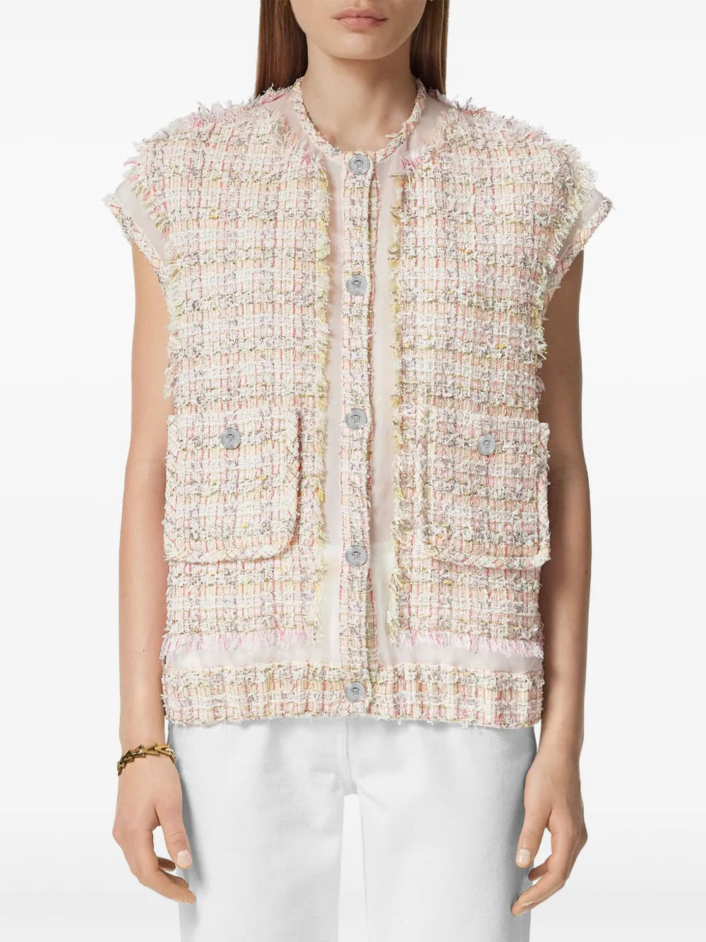 Vestes Veste en tweed Versace Rose Femme